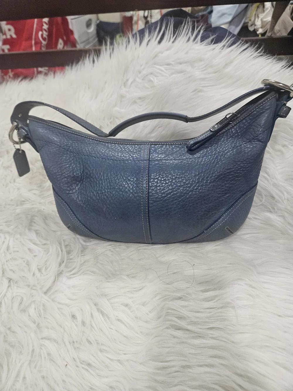 COACH Blue Leather Shoulder Bag